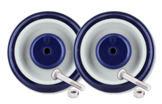 5" x 1-1/4" P&H 2 PC Shopping Cart Replacement Wheels | PP-5X125-516-2W