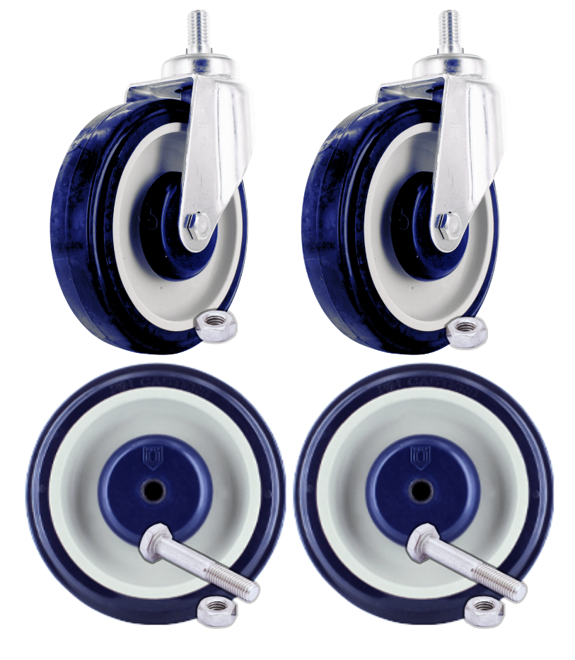 P&H 5" Shopping Cart Full Caster Replacement Set