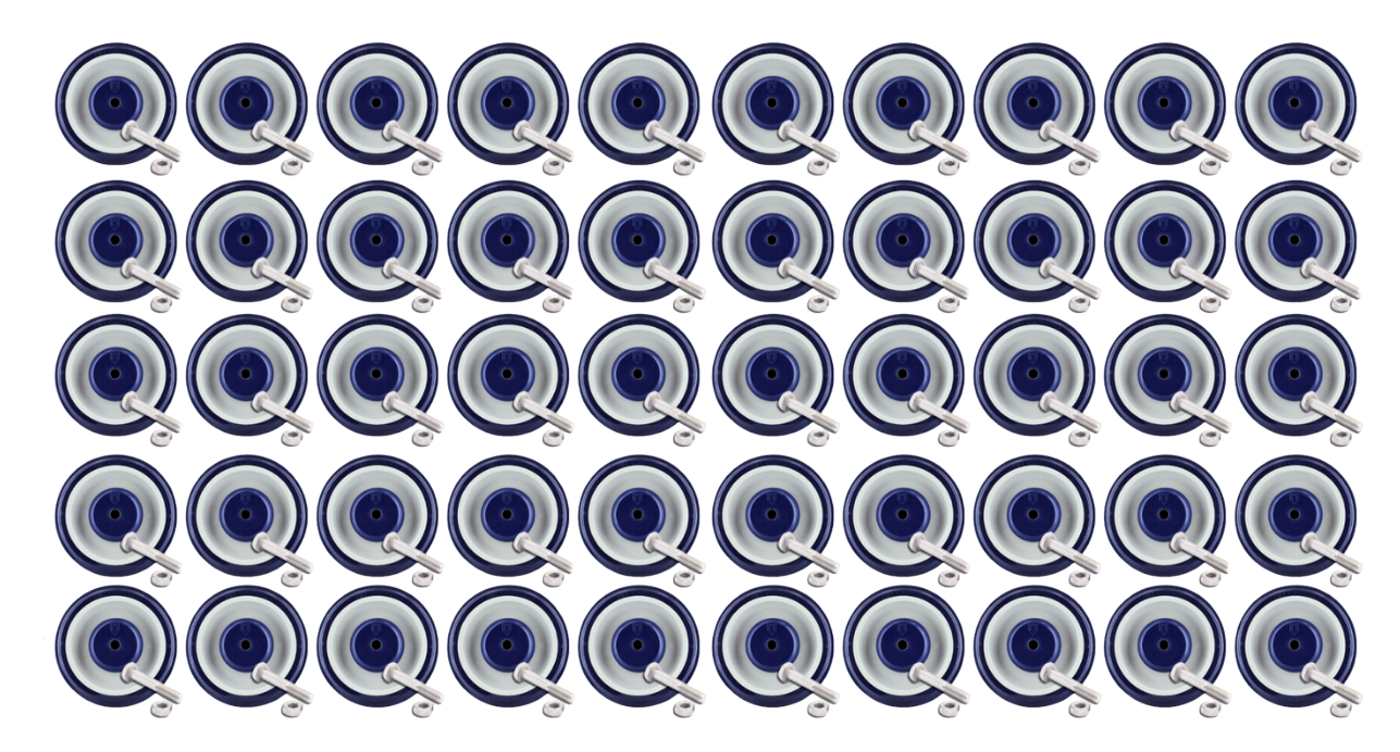 5" x 1-1/4" P&H BULK 50PC Shopping Cart Replacement Wheels | PP-5X125-516-50W