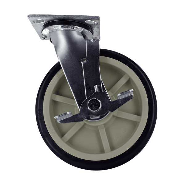 P&H Z40P382CLPLB 8-inch swivel caster with brake