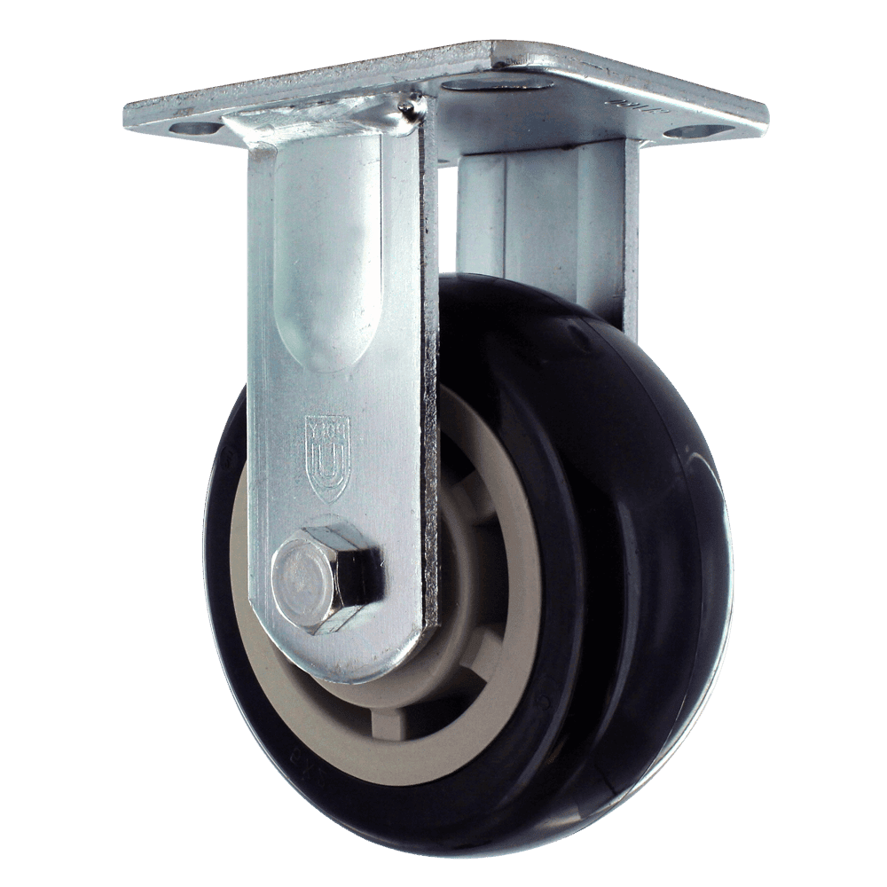 P&H Z42P352CLPL 5-inch medium/heavy duty rigid caster — front view