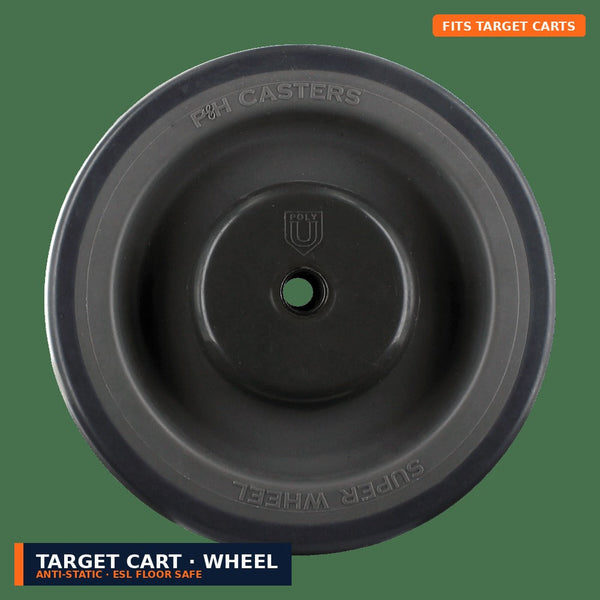 Target shopping cart wheel WI3054GDW anti-static dissipative compound for ESL flooring electronic shelf labels