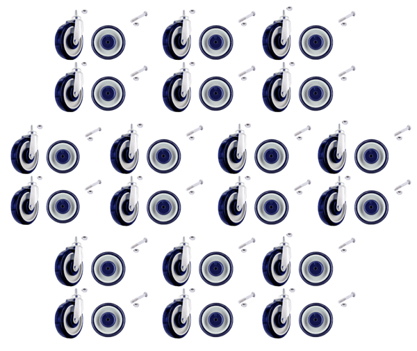 OEM P&H 5" Full Shopping Cart Caster Kit, 10-Pack | HQ4450S-2S2W2A-10SET