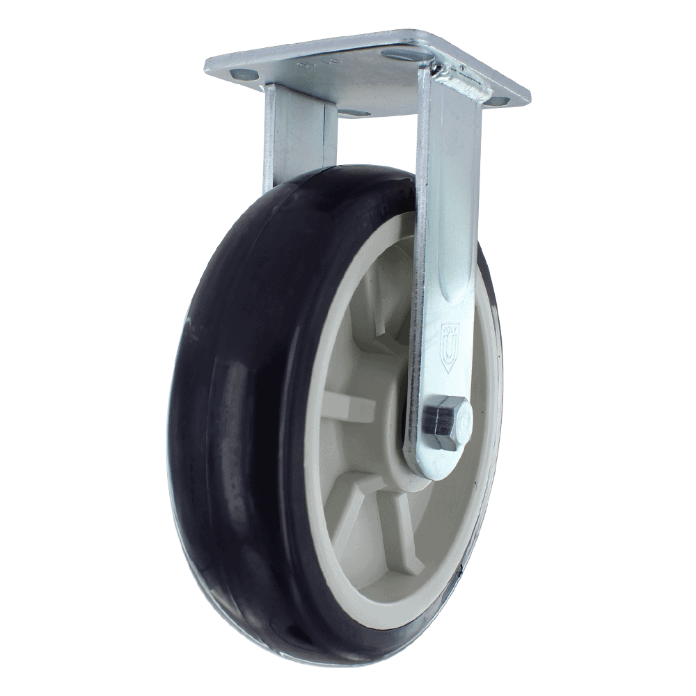 P&H Z42P382CLPL Heavy Duty Rigid Caster — 8" Polyurethane Wheel — Authorized Master Dealer caster