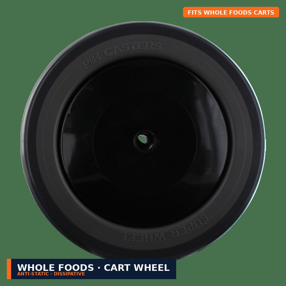 Whole Foods Market shopping cart wheel WI3054GDWD anti-static dissipative ESD-safe for ESL weighing stations self-checkout